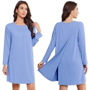 Pinspark Open Back Hospital Gowns for Women Tear Away Snap Long Sleeve Womens Hospital Gowns Adaptive Clothing for Women