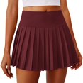thumbnail image 1 of Pinspark Pleated Skirts for Women High Waisted Tennis Skort with Shorts Tummy Control Golf Skorts Quick Dry Skater Skirt, 1 of 6