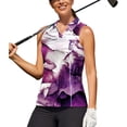 thumbnail image 1 of Pinspark Polo T Shirts for Women Sleeveless Golf Shirts Quick Dry Tennis Shirt Solid Workout Shirt, 1 of 6