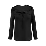 Pinspark Women's Port Access Shirts Long Sleeve Adaptive Clothing for Post Shoulder Surgery and Chemo