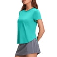 thumbnail image 1 of Pinspark Short Sleeve Workout Shirts for Women Breathable Yoga Tops Quick Drying Sports T Shirts Running Casual, 1 of 6