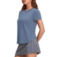 thumbnail image 1 of Pinspark Short Sleeve Workout Shirts for Women Breathable Yoga Tops Quick Drying Sports T Shirts Running Casual, 1 of 6