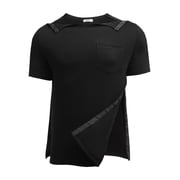 Pinspark Shoulder Surgery Shirts for Men Tearaway Side Snap Short Sleeves Rotator Cuff Dialysis Recovery Chemo Shirts