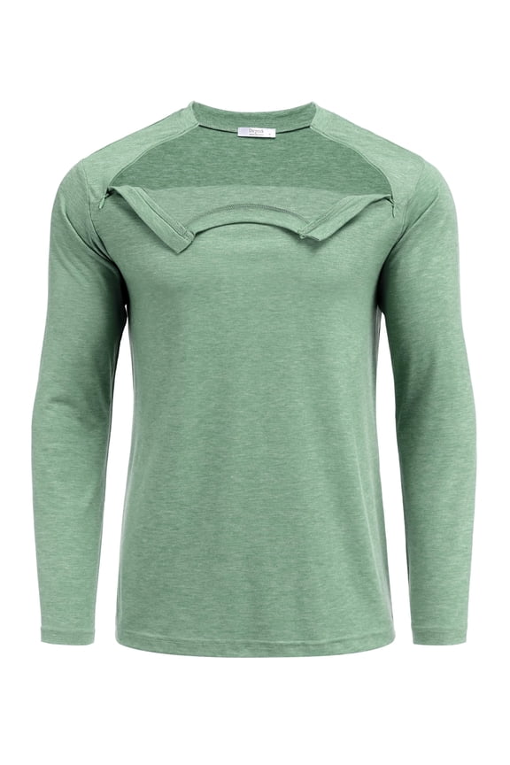Unisex Chemo Shirts for Port Access Chemotherapy Must Haves Long Sleeve Cancer Care Package for Men