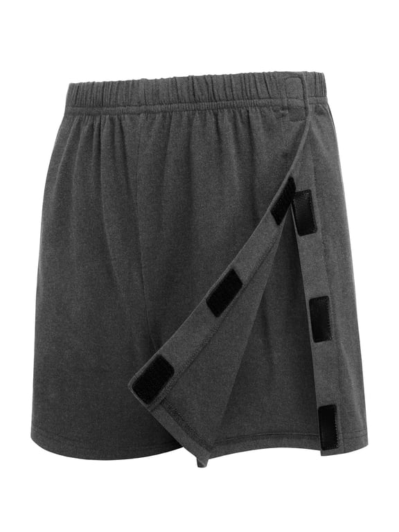 Unisex Tear Away Shorts Side Snap on Mens Post Surgery Shorts Knee Surgery Must Haves After Hip Surgery Gifts