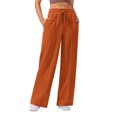 thumbnail image 1 of Pinspark Wide Leg Sweatpants for Women's High-Waist Active Casual Pant Straight Leg Pants with Two Side Pockets, 1 of 1