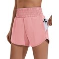 thumbnail image 1 of Pinspark Womans Lightweight Workout Running Shorts High Waisted Athletic Gym Short with Zip Pockets Quick Dry Comfy Lining Summer Active Short, 1 of 6