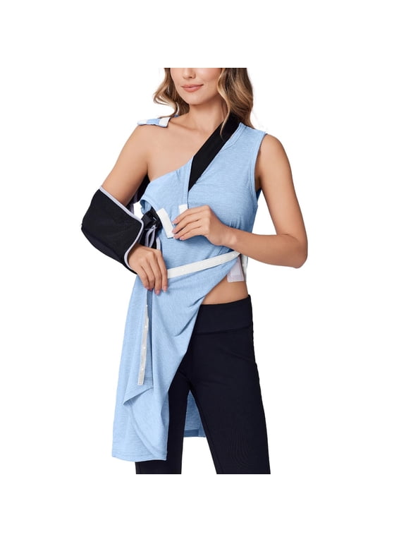 Women' Post Shoulder Surgery Dress Full Tear Away Sleeveless Tank Dress After Rotator Cuff Adaptive Clothing
