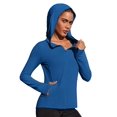 thumbnail image 1 of Pinspark Women's Athletic Hoodie Jackets Sun Protection Slim Fit Track Jacket Lightweight Long Sleeve Performance Shirt with Pockets, 1 of 6