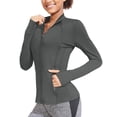 thumbnail image 1 of Pinspark Women's Athletic Jackets Lightweight Running Workout Jacket Full Zip Track Tops Sportswear with Thumb Holes, 1 of 6