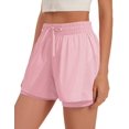 thumbnail image 1 of Pinspark Women's Running Shorts Elastic High Waisted Shorts Pocket Sporty Workout Shorts Quick Dry Athletic Shorts Pants, 1 of 6