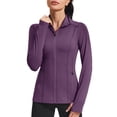 thumbnail image 1 of Pinspark Workout Yoga Jackets for Women Full Zip Athletic Track Jackets with Pockets Lightweight Long Sleeve Running Tops, 1 of 5