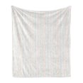 thumbnail image 1 of Pinstripe Soft Flannel Fleece Throw Blanket, Triple Colored Pencil Drawn Stripes Repeating Pattern, Cozy Plush for Indoor and Outdoor Use, 70" x 90", Coral Earth Yellow, by Ambesonne, 1 of 5