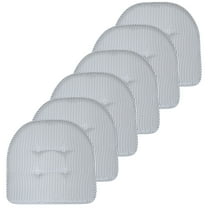 Pinstripe U-Shaped Memory Foam Chair Pad Blue 6-Pack
