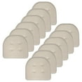 thumbnail image 1 of Pinstripe U Shaped Memory Foam Chair Pad Taupe 12 Pack, 1 of 3