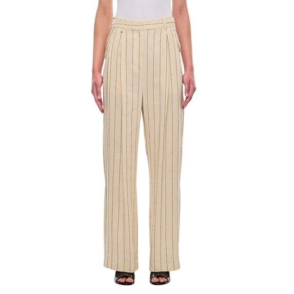 Loulou Studio Female Pinstriped Pants Neutrals Sizes standard XXXS-7XL