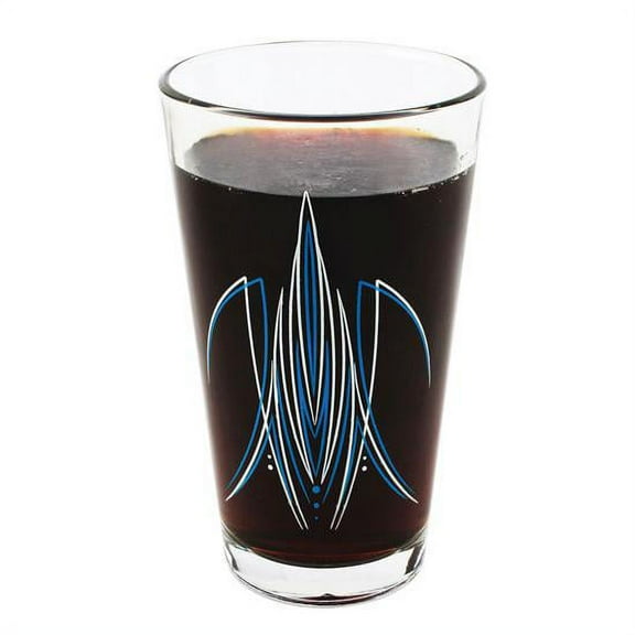 Pinstriped Pint Glasses, Red