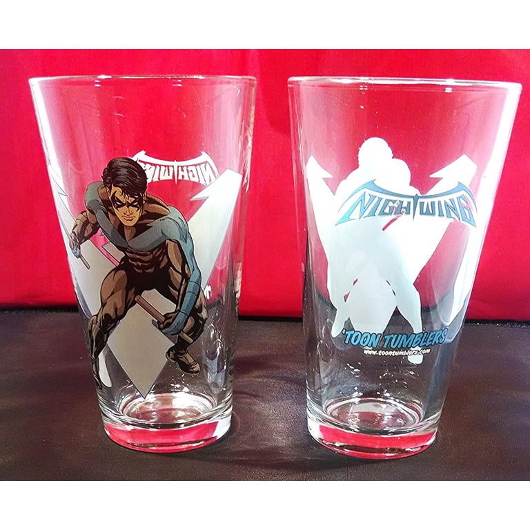 Batman Nightwing Toon Tumbler Pint Glass
