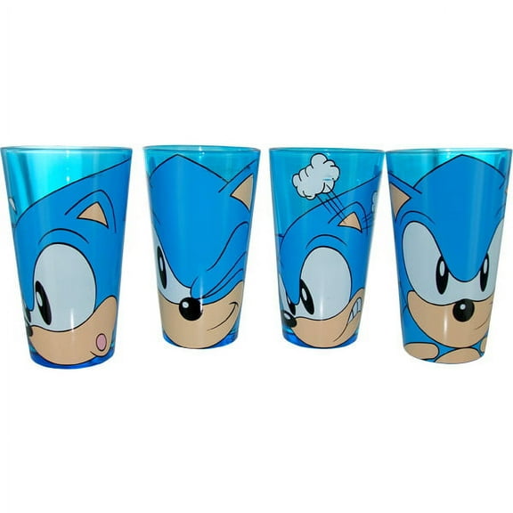Pint Glass - Sonic the Hedgehog - Faces 4 Pack Pint Set