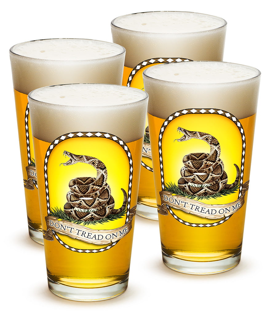 Brass Tone Pint Size Beer Glasses, Set of 4 – MyGift