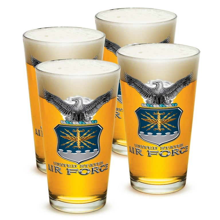 Brewing America Muffin Top Nucleated Beer Glasses - Pint Glass - Muffin Top  Logo Single Glass