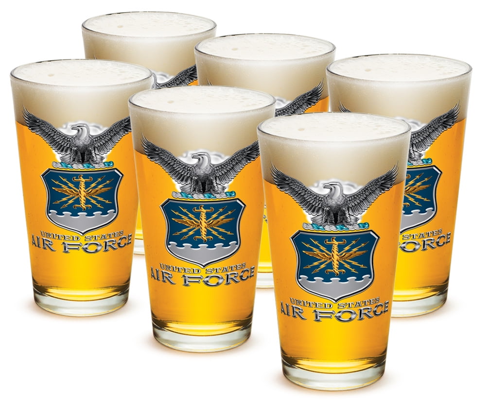 Muffin Top Nucleated Beer Glasses - Pint Glass - Cider, Soda, Tea (Muffin Top Logo 4-Pack)
