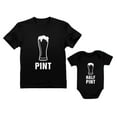 thumbnail image 1 of Pint & Half Pint Baby Bodysuit & Men's Shirt Matching Set Father & Child Outfit Dad Black Medium / Baby Black 6M (3-6M), 1 of 6