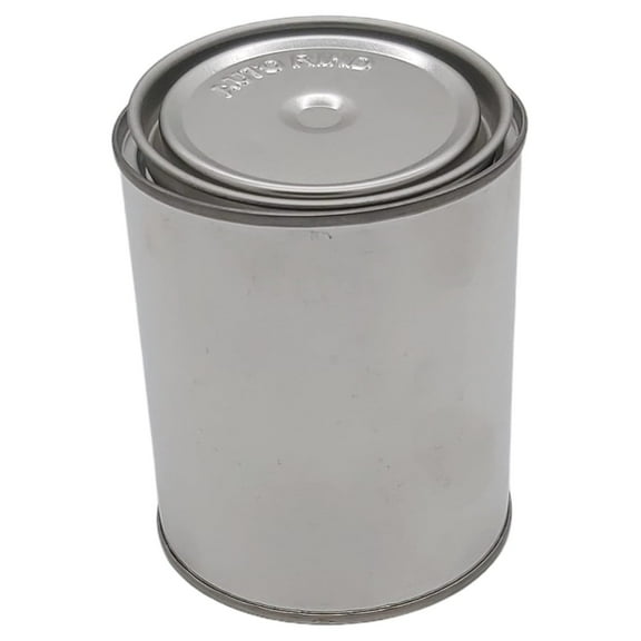 Pint Size Unlined Can, Empty Metal Pint Paint Cans with Lids for DIY and Professional Projects, Silver Color and%100 Recyclable (Pack of 50) Silver,Silver Color