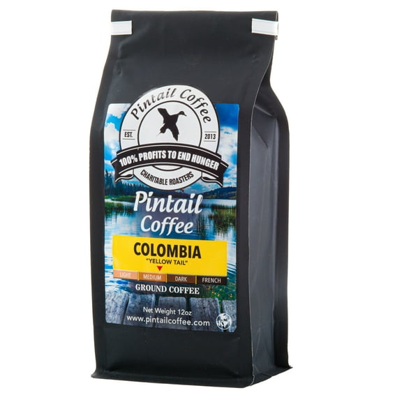 Pintail Coffee 100% Colombian "Yellow Tail" Bagged Ground Coffee