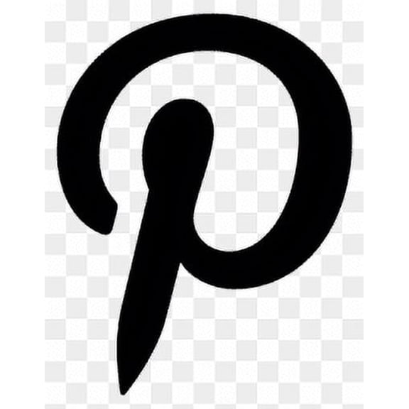Pinterest Logo Vinyl Decal - 6 Inch Black