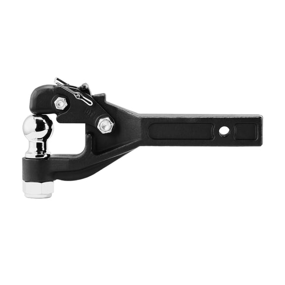 Pintle Hook 16000 lbs Towing Capacity, 2-Inch Military Receiver Hitch with Ball for Trailers, Fits 2.5 to 3-Inch Lunette Ring