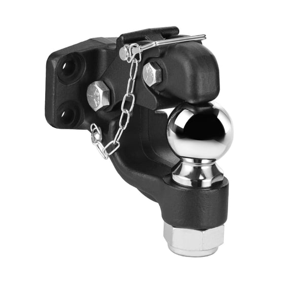 Pintle Hook 20000 lbs Capacity, 2-5/16" Hitch Ball, 2.5-3" Lunette Ring Compatible - Heavy Duty Trailer Hitch Receiver for Trucks, SUVs, and Tractors