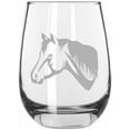 thumbnail image 1 of Pinto Face Horse Themed Etched 15.25oz Libbey Stemless Wine Glass, 1 of 1