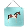 thumbnail image 1 of Pinto Horse Blue Check Wall or Door Hanging Prints, 6 x 6 in., 1 of 1
