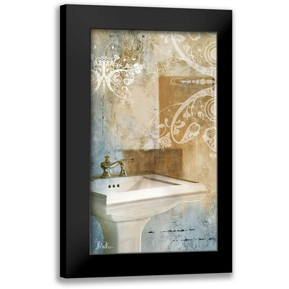 Pinto, Patricia 10x14 Black Modern Framed Museum Art Print Titled - Bathroom and Ornaments II