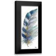 thumbnail image 1 of Pinto, Patricia 10x18 Black Modern Framed Museum Art Print Titled - Watercolor Feather White V, 1 of 5