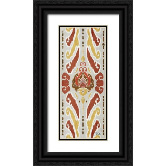 Pinto, Patricia 10x18 Black Ornate Wood Framed with Double Matting Museum Art Print Titled - A Touch of Flourish III