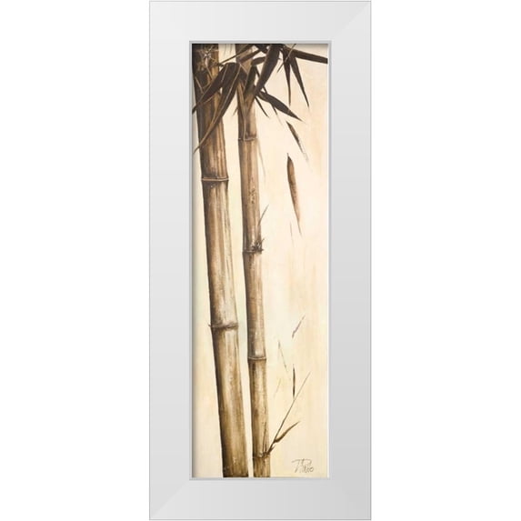 Pinto, Patricia 10x24 White Modern Wood Framed Museum Art Print Titled - Sepia Guadua Bamboo I