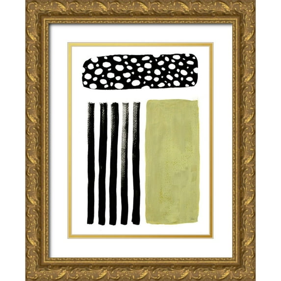 Pinto, Patricia 11x14 Gold Ornate Wood Framed with Double Matting Museum Art Print Titled - Green Jungle Time
