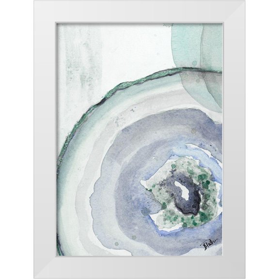 Pinto, Patricia 11x14 White Modern Wood Framed Museum Art Print Titled - Cool Agate Fragment I