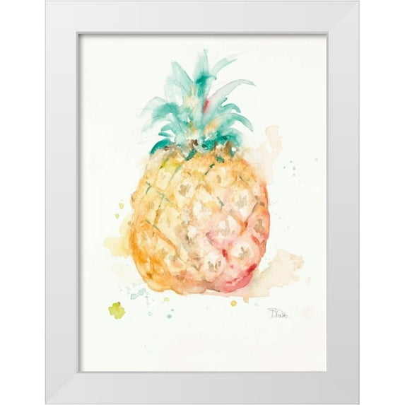 Pinto, Patricia 11x14 White Modern Wood Framed Museum Art Print Titled - Water Pineapple