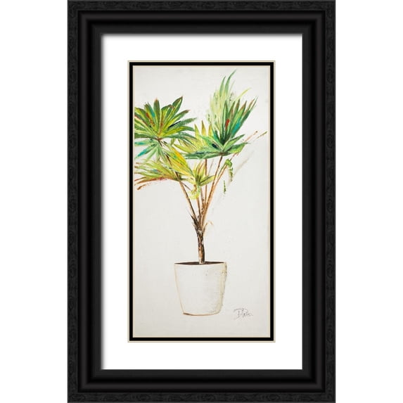 Pinto, Patricia 11x18 Black Ornate Wood Framed with Double Matting Museum Art Print Titled - Essential Compliment on White VI