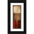 thumbnail image 1 of Pinto, Patricia 11x24 Black Ornate Wood Framed with Double Matting Museum Art Print Titled - Fossil Leaves II, 1 of 4