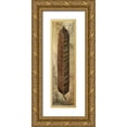 thumbnail image 1 of Pinto, Patricia 11x32 Gold Ornate Wood Framed with Double Matting Museum Art Print Titled - La Pluma I, 1 of 4
