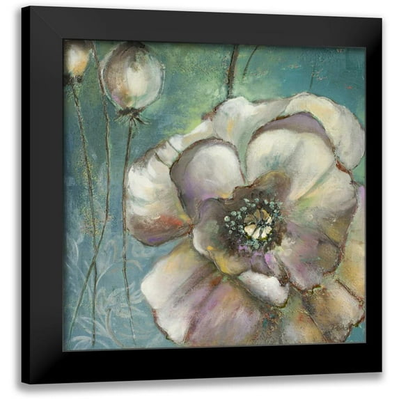 Pinto, Patricia 12x12 Black Modern Framed Museum Art Print Titled - Blue Poppies II