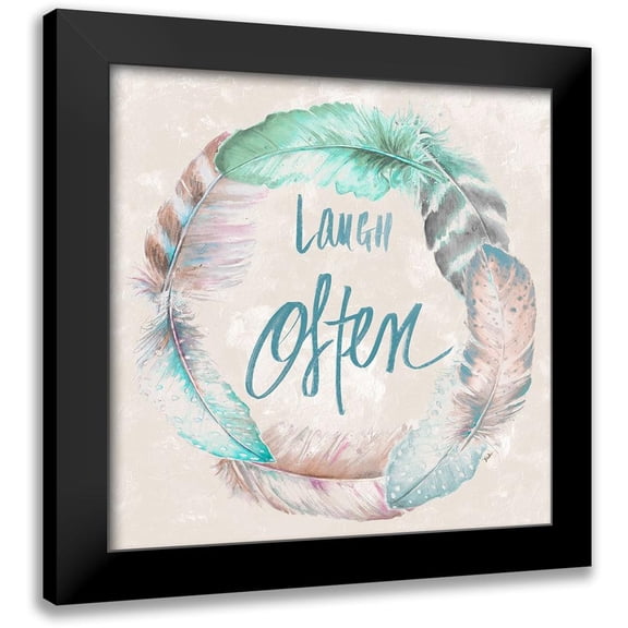 Pinto, Patricia 12x12 Black Modern Framed Museum Art Print Titled - Laugh Often