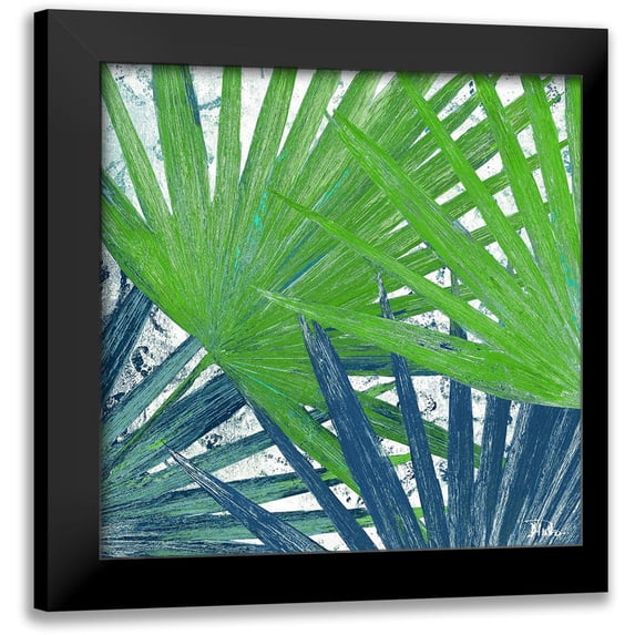Pinto, Patricia 12x12 Black Modern Framed Museum Art Print Titled - Organic Blue Green II