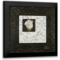 thumbnail image 1 of Pinto, Patricia 12x12 Black Modern Framed Museum Art Print Titled - Ornaments and Rose I, 1 of 5