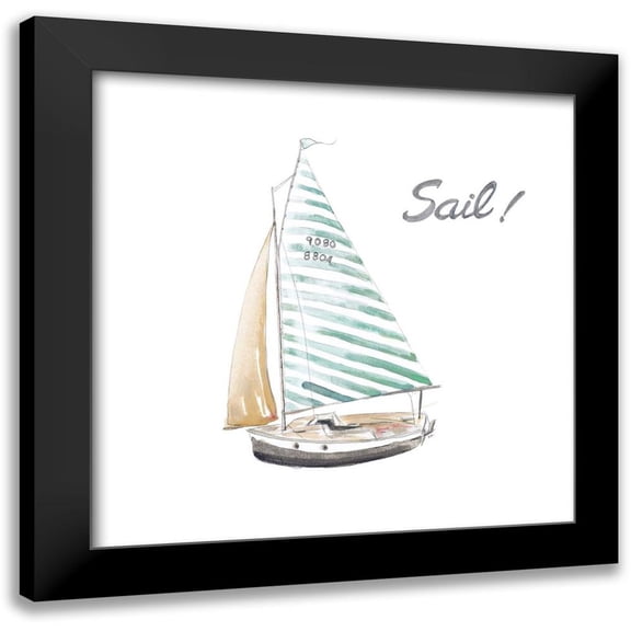 Pinto, Patricia 12x12 Black Modern Framed Museum Art Print Titled - Sail