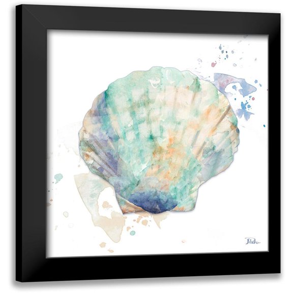 Pinto, Patricia 12x12 Black Modern Framed Museum Art Print Titled - Sun Sand Surf Splash II